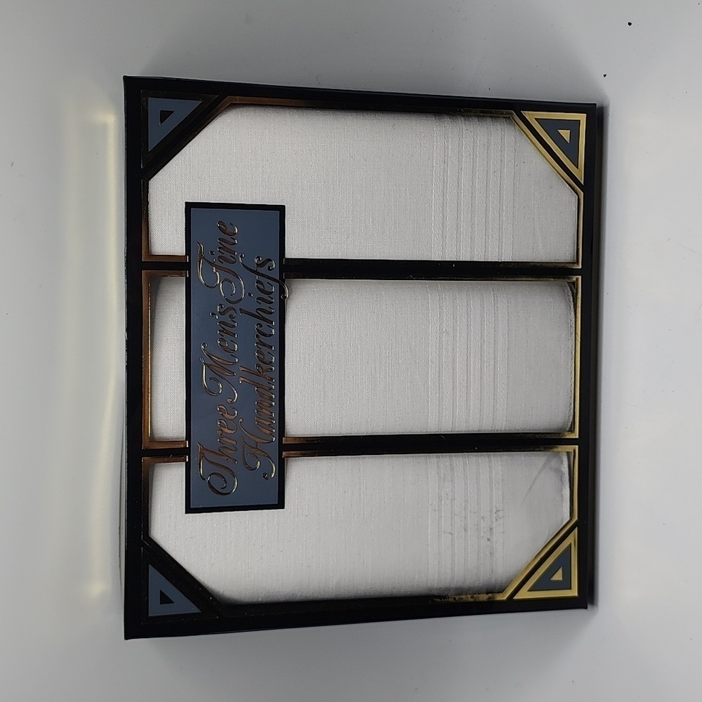 Three Men's Fine Handkerchiefs NIB